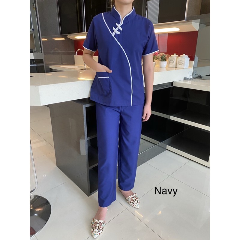 [SANDRINA] Baju seragam suster/ Seragam nanny/ Seragam baby sitter/ Seragam klinik ( Shanghai )