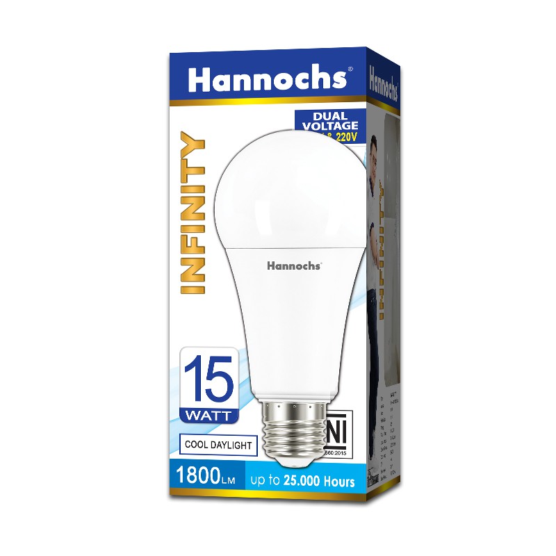 BOHLAM LED BULB Hannochs Infinity 15W Lampu LED HANNOCHS INFINITY 15 watt Putih Hannochs Infinity