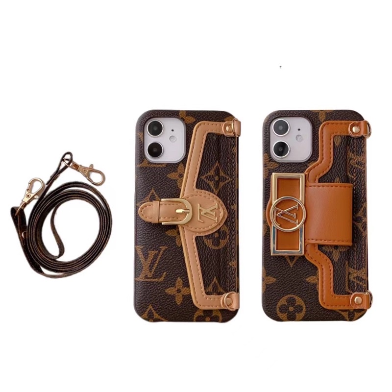 LV LEATHER WALLET CASE WITH TALI LANYARD SLING Iphone 13 PRO MAX 13pro 13 Promax X Xs Xr XsMAX 11 11Pro 11ProMax 12 12Mini 12Pro 12ProMax 13Promax