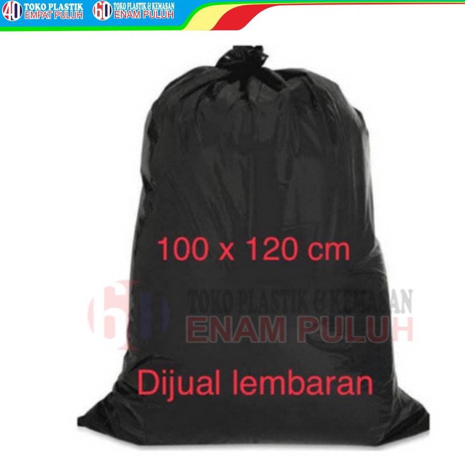 Jual Kresek Kantong Plastik Sampah Hitam Tebal Besar 100 X 120 Lembaran Trash Bag Garbage Bag 8838