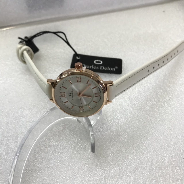 JAM TANGAN WANITA CHARLES DELON KULIT WARNA ORIGINAL WATER