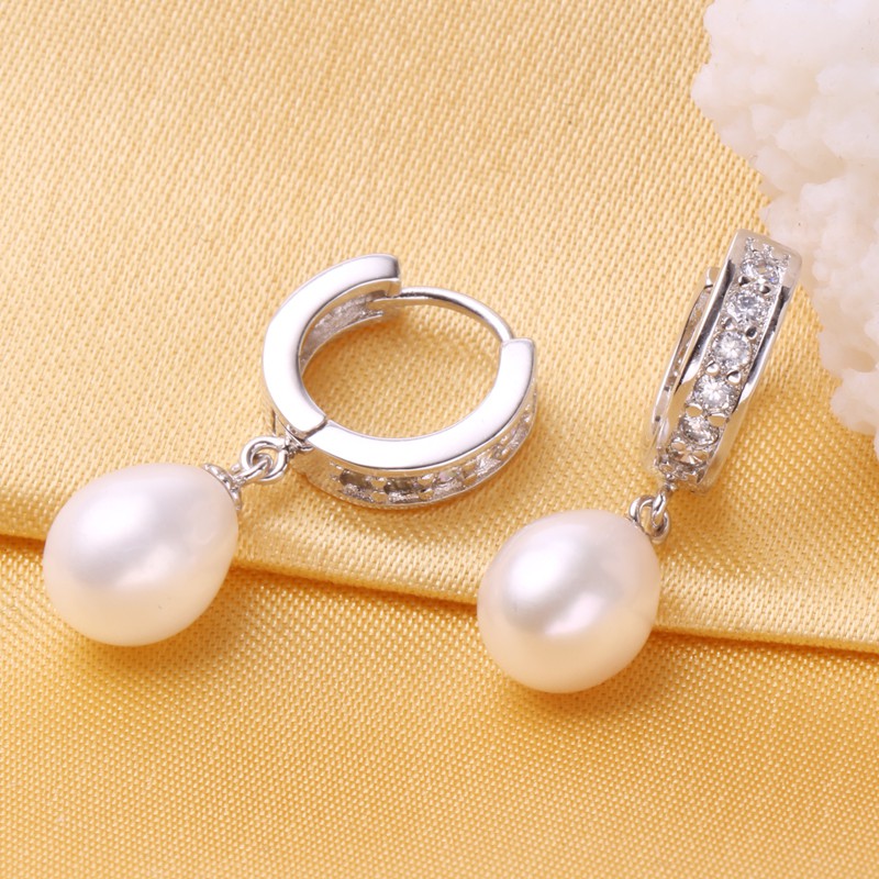 Anting Mutiara Air Tawar ASLI Import korea S925 Sterling Silver - A012