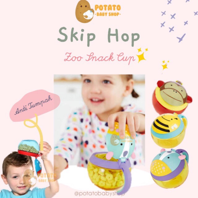 Skip Hop Zoo Snack Cup - Wadah Snack anti tumpah Skiphop