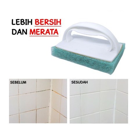 3M Scotch Brite Sikat Porselen/Sikat Bak &amp; Dinding Kamar Mandi ID 42 BONUS Refill Sabun Cuci Piring LIGENT 80ml