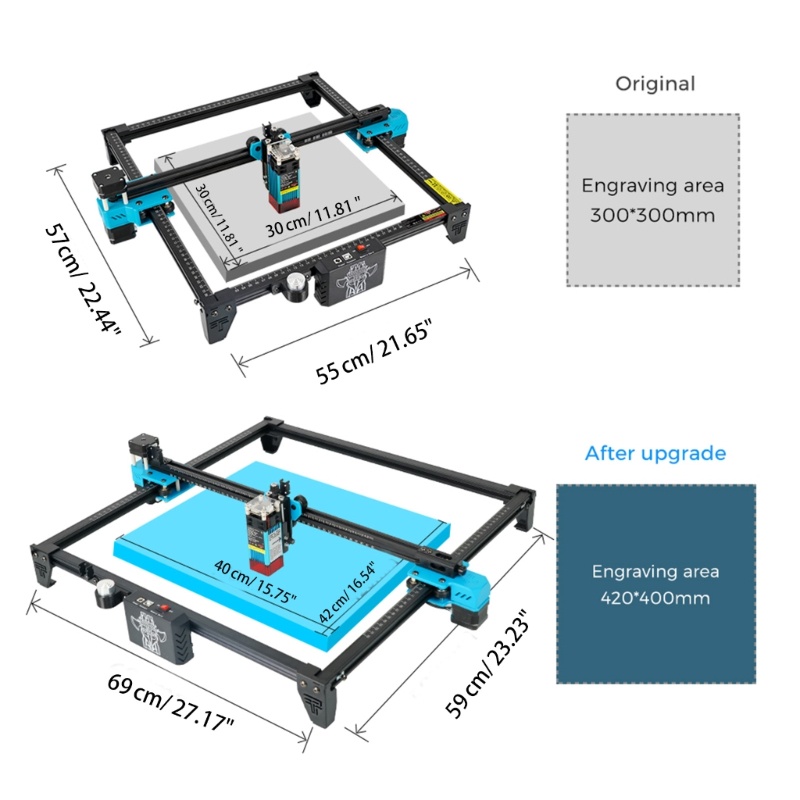 Zzz 400x420 Kit Expansion Area Ukiran Kayu CNC Untuk TT-5.5S TTS-25 TTS-55