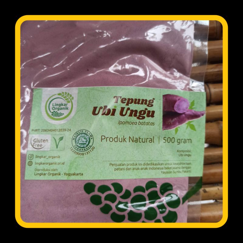 Tepung Ubi Ungu Lingkar Organik Kemasan 500 gram - Gluten Free