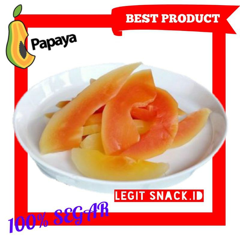 

250Gr Manisan Buah Pepaya Basah / Asinan Papaya Segar / Buah Sehat