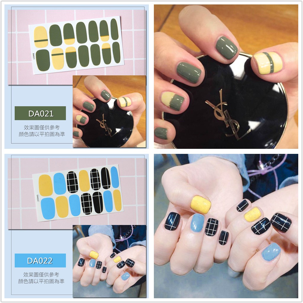 &lt;Jjoygirl&gt;DA Nail sticker motif / sticker kuku / stiker kuku / nail stiker glitter / stripes design