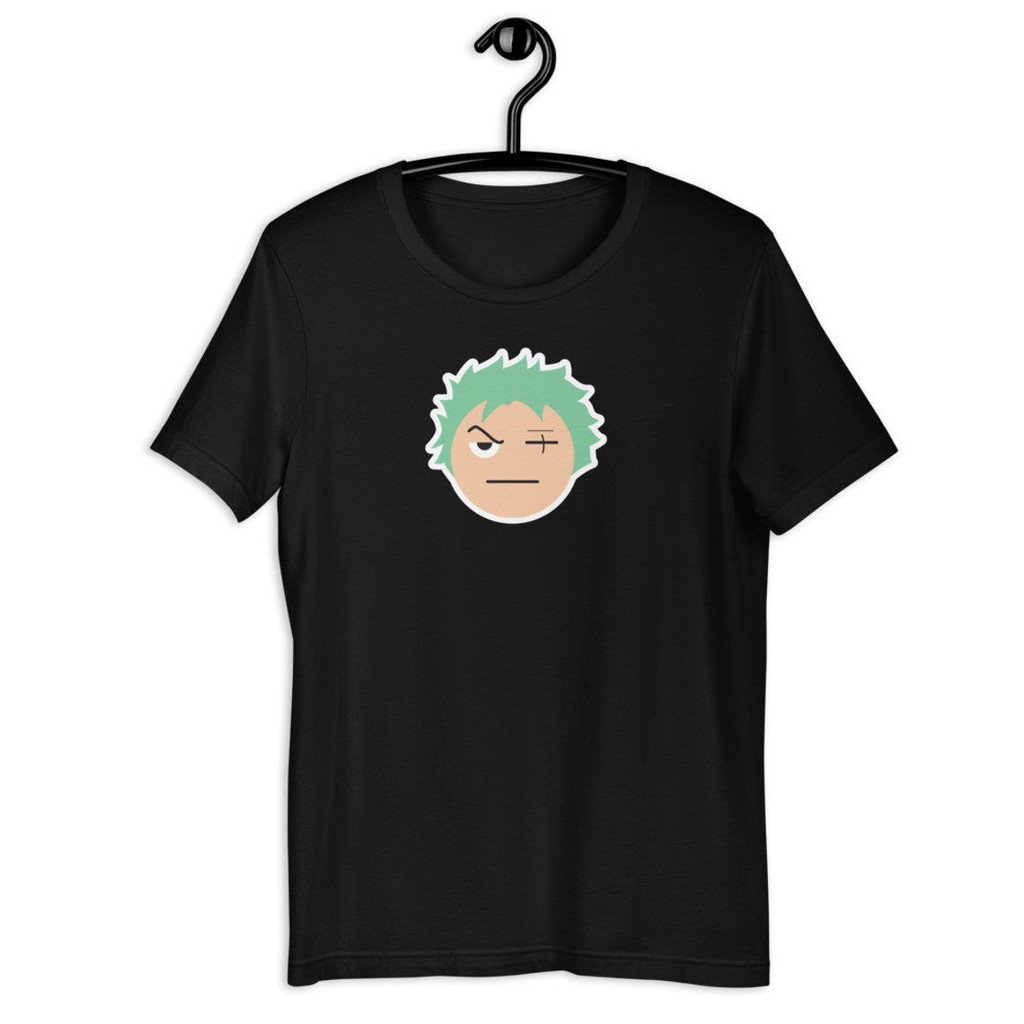 Tshirt Roronoa Zoro Head Onepiece Unisex Cotton combed