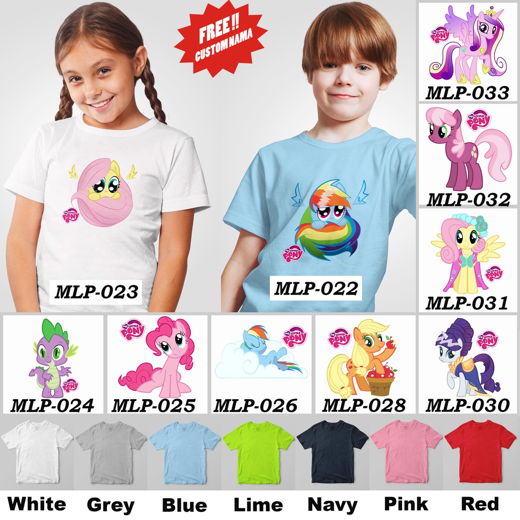 [FREE NAMA !!] Kaos Anak &amp; Family My Little Pony 100% COTTON PREMIUM