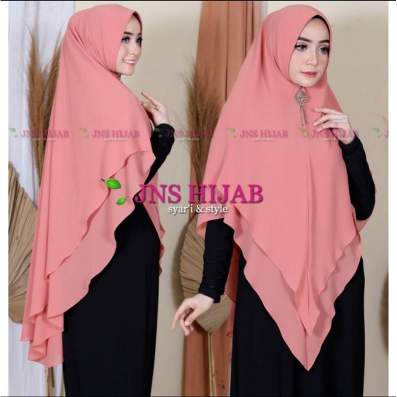 KHIMAR NAMIRA POLOS/LINK KHUSUS GROSIRAN/HIJAB JUMBO 2 LAYER/JILBAB CERUTY PREMIUM ORI JNS HIJAB