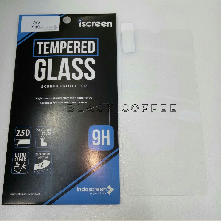 Tempered glass vivo Y19 2019 tempered glass iScreen bening