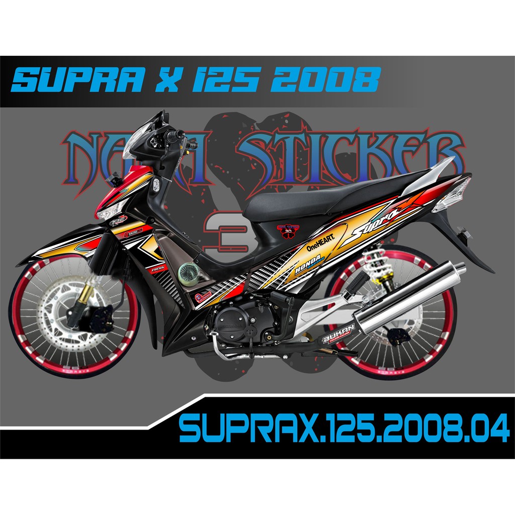 STRIPING SUPRA X 125 2008 STIKER SUPRA X 125 STICKER LIS LIST SUPRA X 125 2008 CODE 04