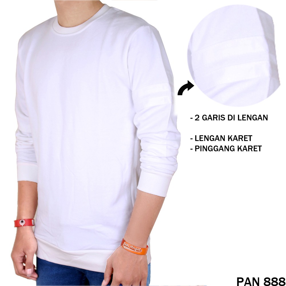 Kaos Lengan Panjang Berkaret - Banyak Pilihan Warna PAN (COMB)