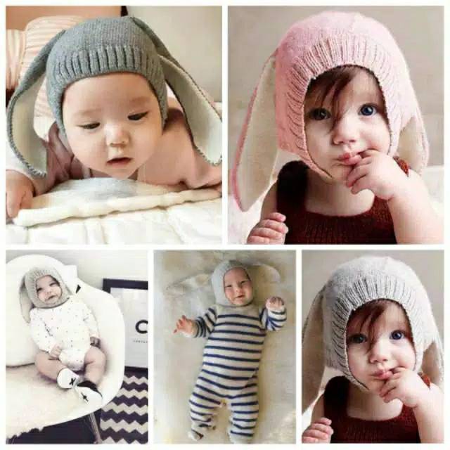 TOPI KELINCI BAYI , TOPI RABBIT BAYI , TOPI KARAKTER LUCU