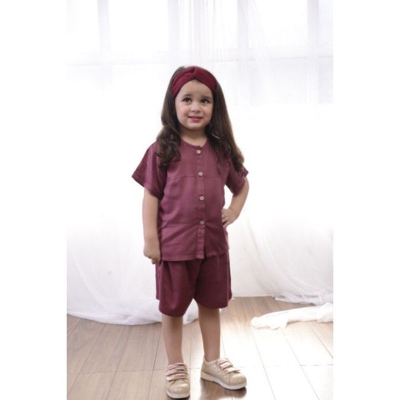 Playful Set Clarisha Kids / Setelan Pendek Anak / Baju Anak