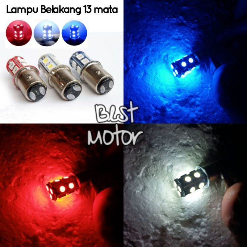 LAMPU BELAKANG LED 13MATA GEDIP DC 2 MOBIL MOTOR