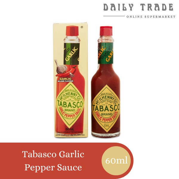 McIlhenny Co. Tabasco Garlic Pepper Sauce Milder Flavour 60ml