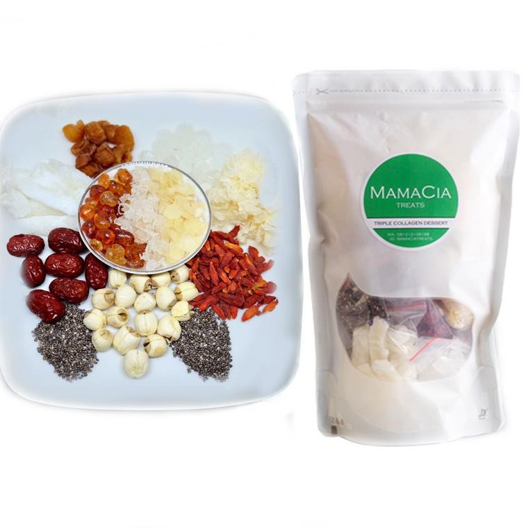 

G.6.Y.0.0.5Paket Triple Collagen Dessert (Peach Gum + Snow Bird Nest + Honey Locust) Mamacia Treats