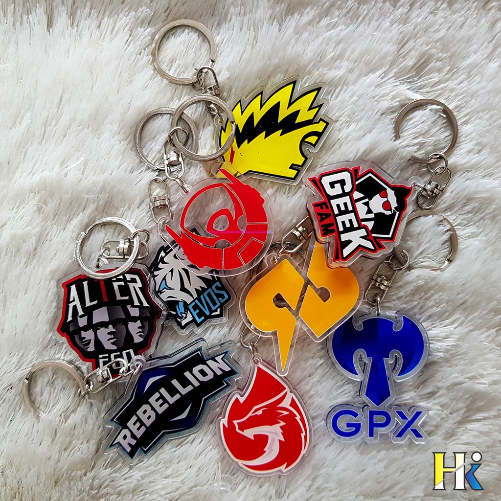 Gantungan kunci esport , mobile legends , mobile legend RRQ,ALTER EGO, BIGETRON, ONIC, EVOS, GPX, RE