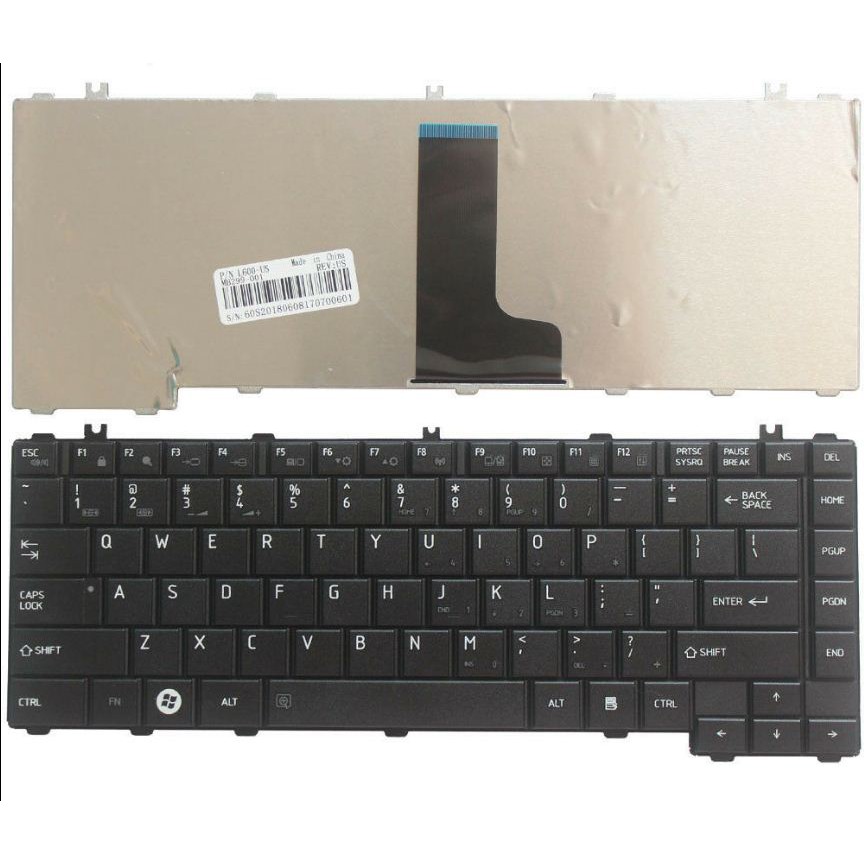 KEYBOARD LAPTOP TOSHIBA Satellite C600 C640 L620 L630 L640 L645 L730 L735 L740 L745 HITAM GARANSI 1 BULAN