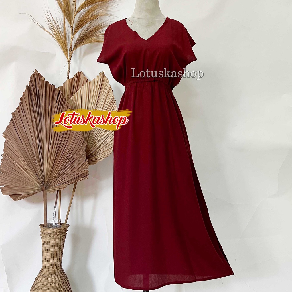 Dress Manohara Polos Panjang Bali