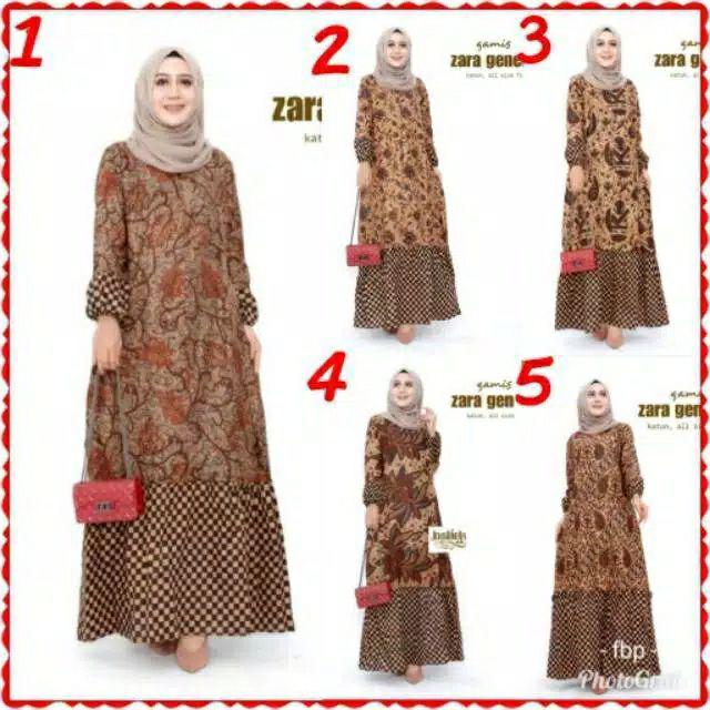Gamis Zara Genes Jumbo Ld 110 || Gamis Batik Ori