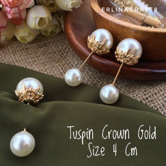 TUSPIN CROWN EMAS 1 PCS || GROSIR TUSPIN || TUSPIN MURAH