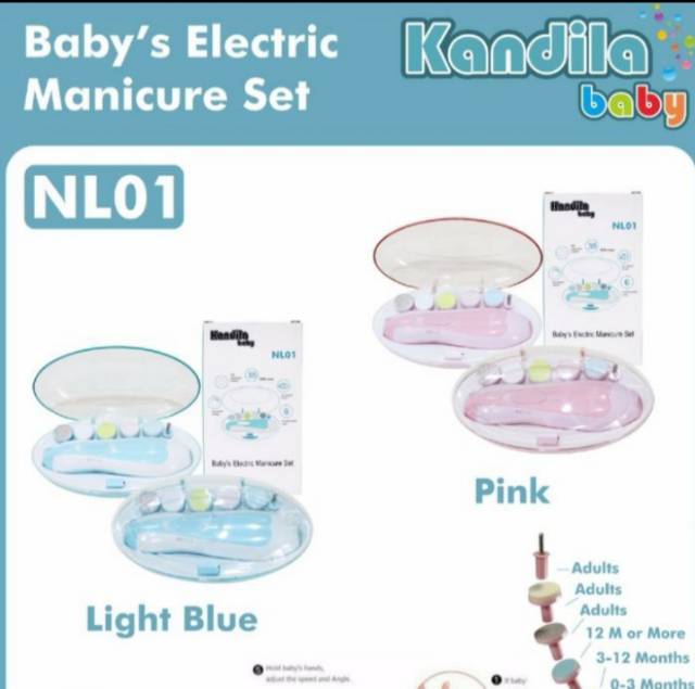 KANDILA Baby Electric Nail Trimmer Baby Manicure Alat Potong Kuku Bayi