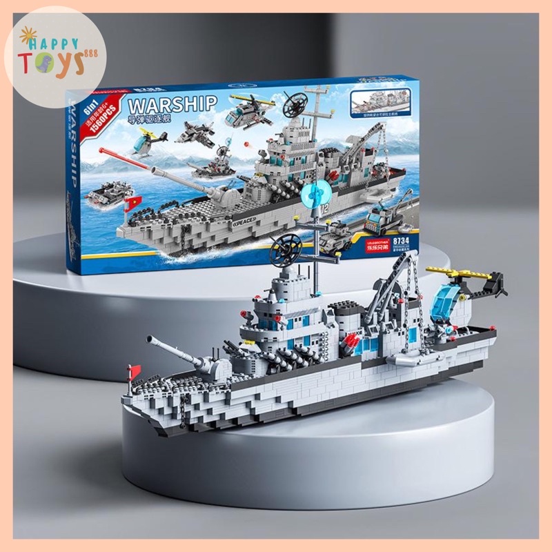 HAPPYTOYS.888 #A58 MAINAN FIGURE KAPAL PERANG / MAINAN BLOK CCOLLECTION / MAINAN BALOK SET / MAINAN 