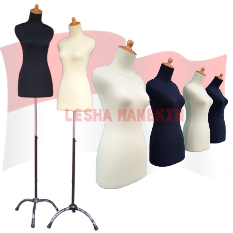 Manekin Wanita Dress Making Lapis Busa Set Tiang - Patung Baju Wanita