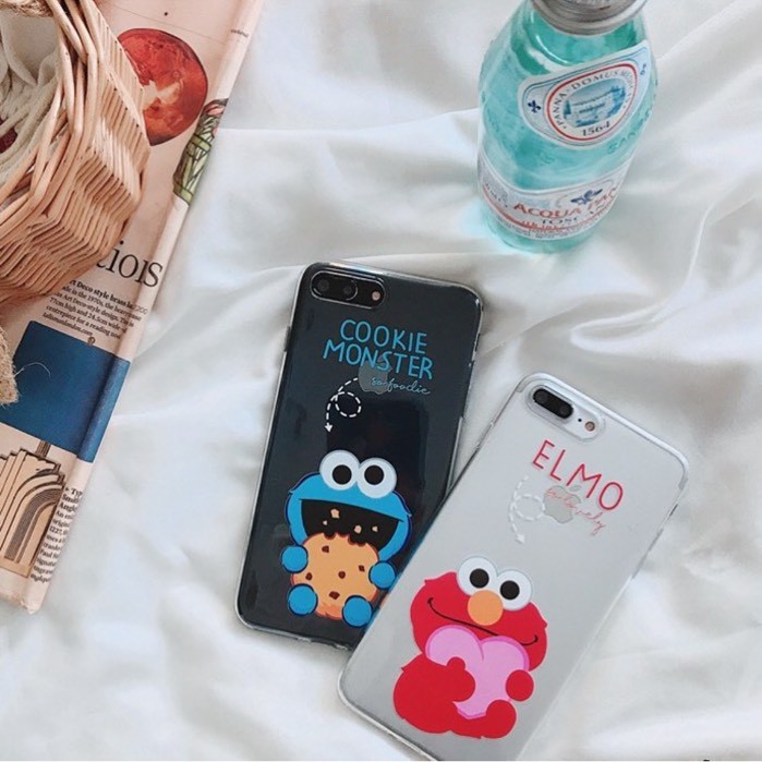 Elmo cookie monster case iphone 6 / 6s / 6 plus / 6s plus / 7 / 8 / 7 plus / 8 plus / X / Xs