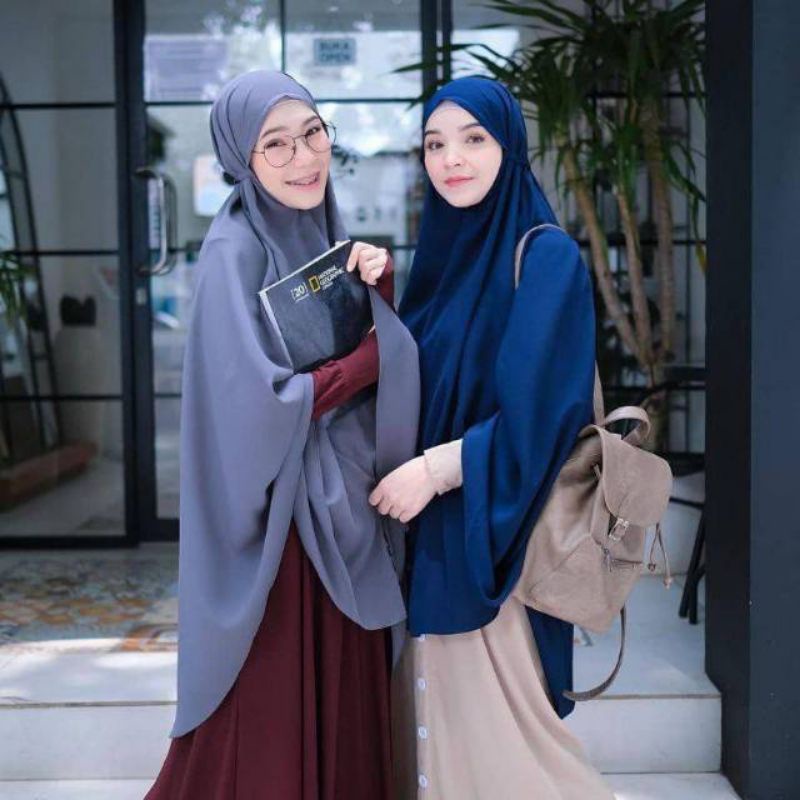 KHIMAR JILBAB JUMBO/HIJAB NON PET/INSTAN BERGO SYAR'I/JILBAB BAGUS MURAH