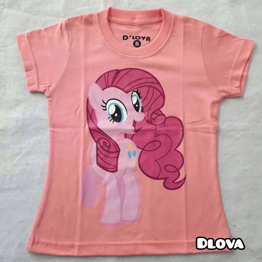  kaos  anak  perempuan sablon karakter  kuda  pony  8 bln 6thn 