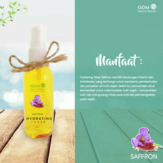HYDRATING TONER SAFRON GDM NATURAL BEAUTY