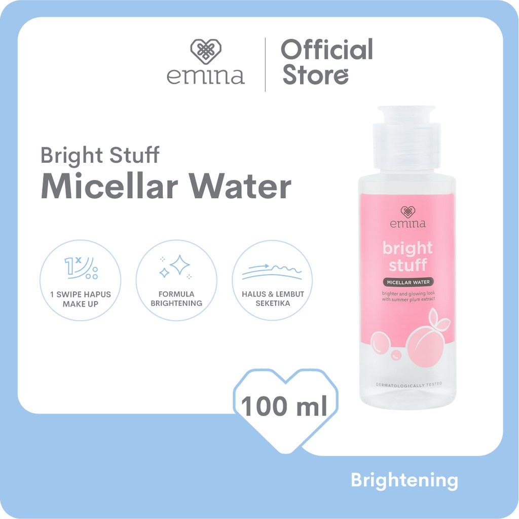 Emina Bright Stuff Micellar Water - Pembersih Wajah BISA COD