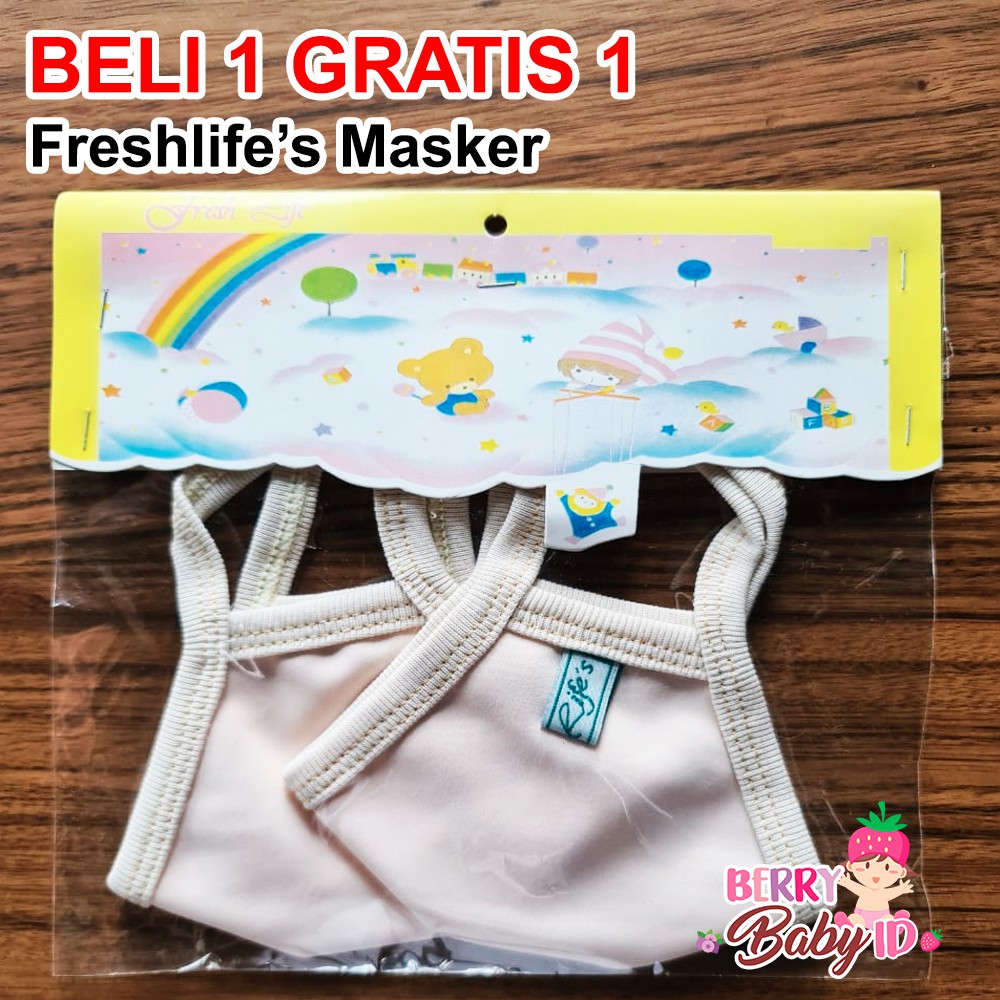 Fresh Life BELI 1 GRATIS 1 Freshlife's Masker Dewasa Kain Premium Scuba Skuba Berry Mart