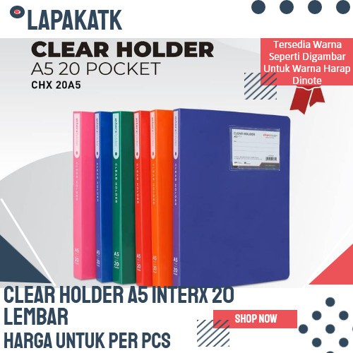 

InterX Clear Holder A5 Inter X 20 Lembar ++