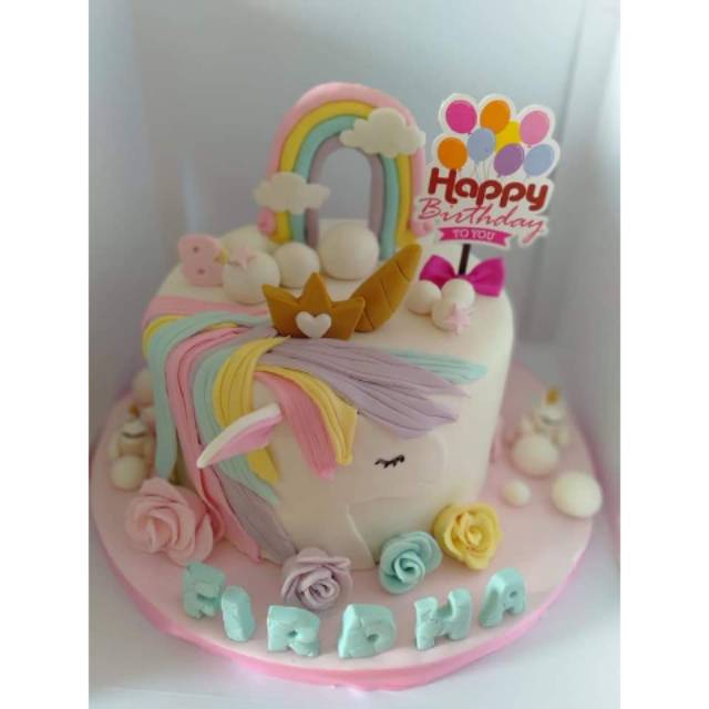  Kue  Ulang  Tahun  Unicorn  Cake Ultah Unicorn  Shopee 