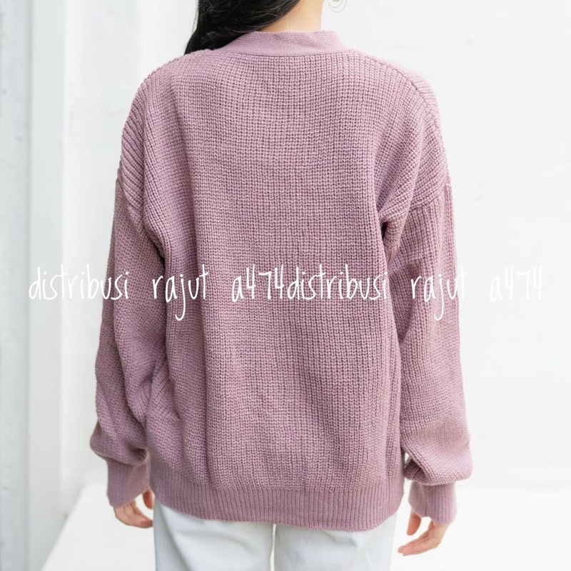 OUTER BASIC OUTWEAR  RARA LILAC / MIDI KARDIGAN / KARDIGAN RAJUT RARA PREMIUM / BASIC CARDIGAN