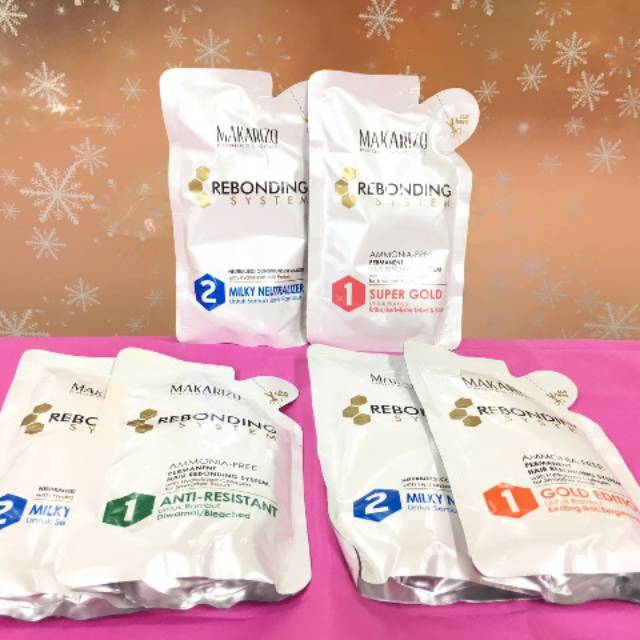 Makarizo Rebonding System Sachet 1 set Obat Smoothing