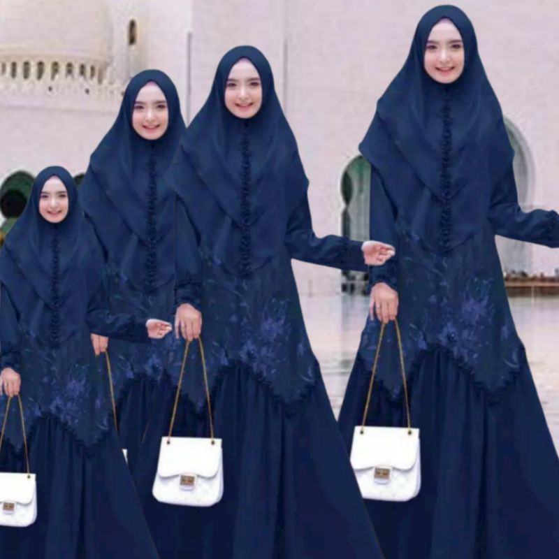 GAMIS SYARI MUSLIM DRESS COUPLE BRUKAT PREMIUM LENGAN PANJANG MODEL TERBARU WANITA