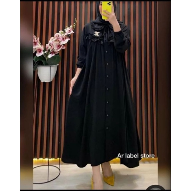 Hanum maxi dress / Gamis Airflow Import/ Fashion muslimah