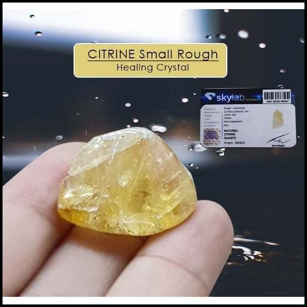 

Batu Citrine Small Rough Healing Crystal Stone Premium (Bc17)