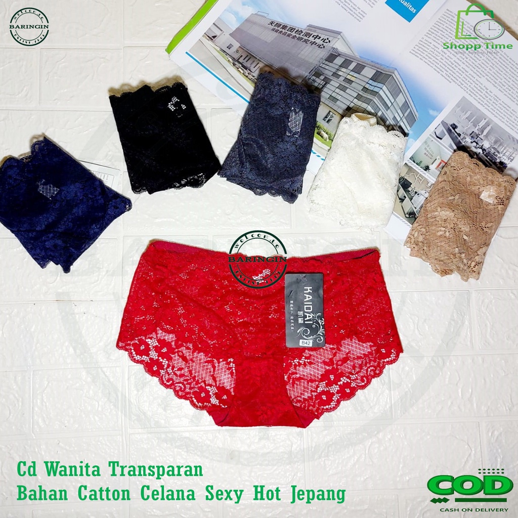 Cd wanita Dewasa isi 3 Pcs Celana Dalam Brokat Renda Halus Dan Modis Cd Transparan /Celana seksi wanita mulus