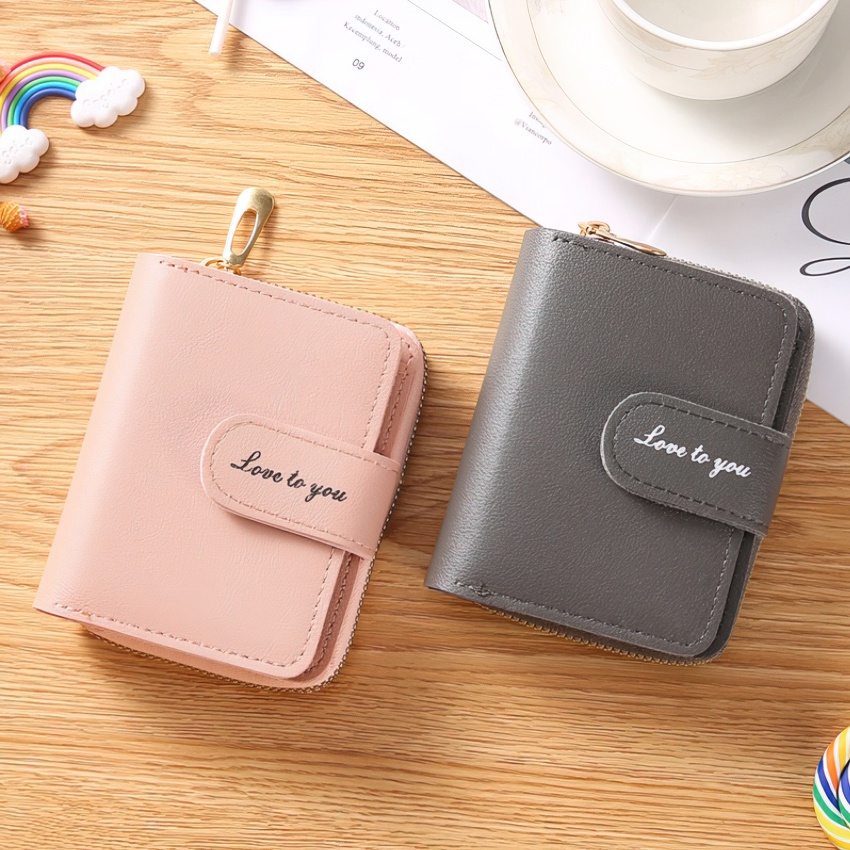 ( GS ) DOMPET WANITA / DOMPET LIPAT KOIN WANITA LOVE TO YOU