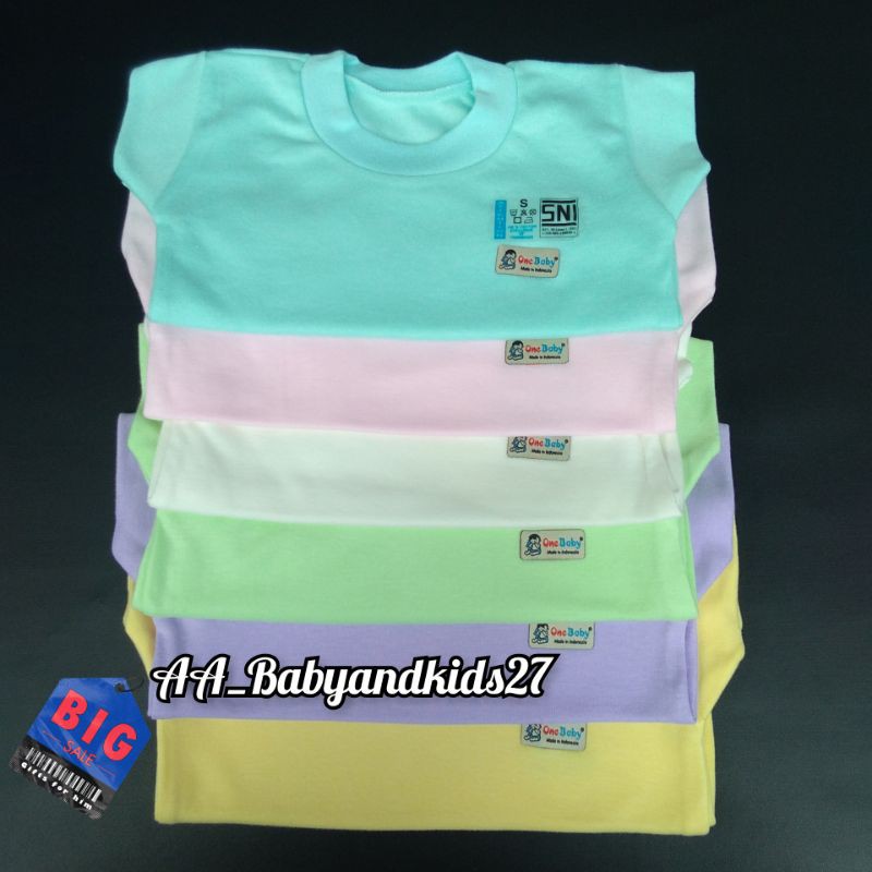 3PC KAOS OBLONG BAYI ONE BABY POLOS-OBLONG BAYI POLOS ONE BABY-KAOS BAYI ONE BABY POLOS