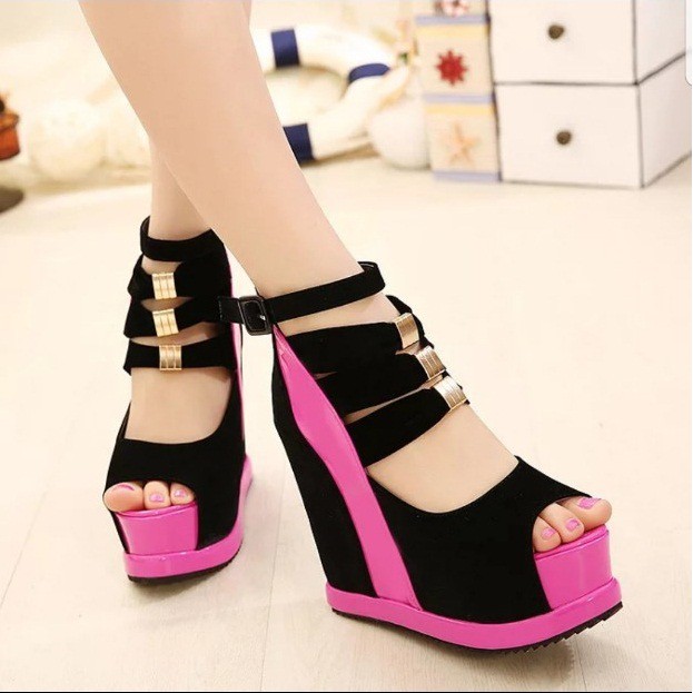 Star srller ZPT-sandal wedges tali gelang kaki  wanita OF-09