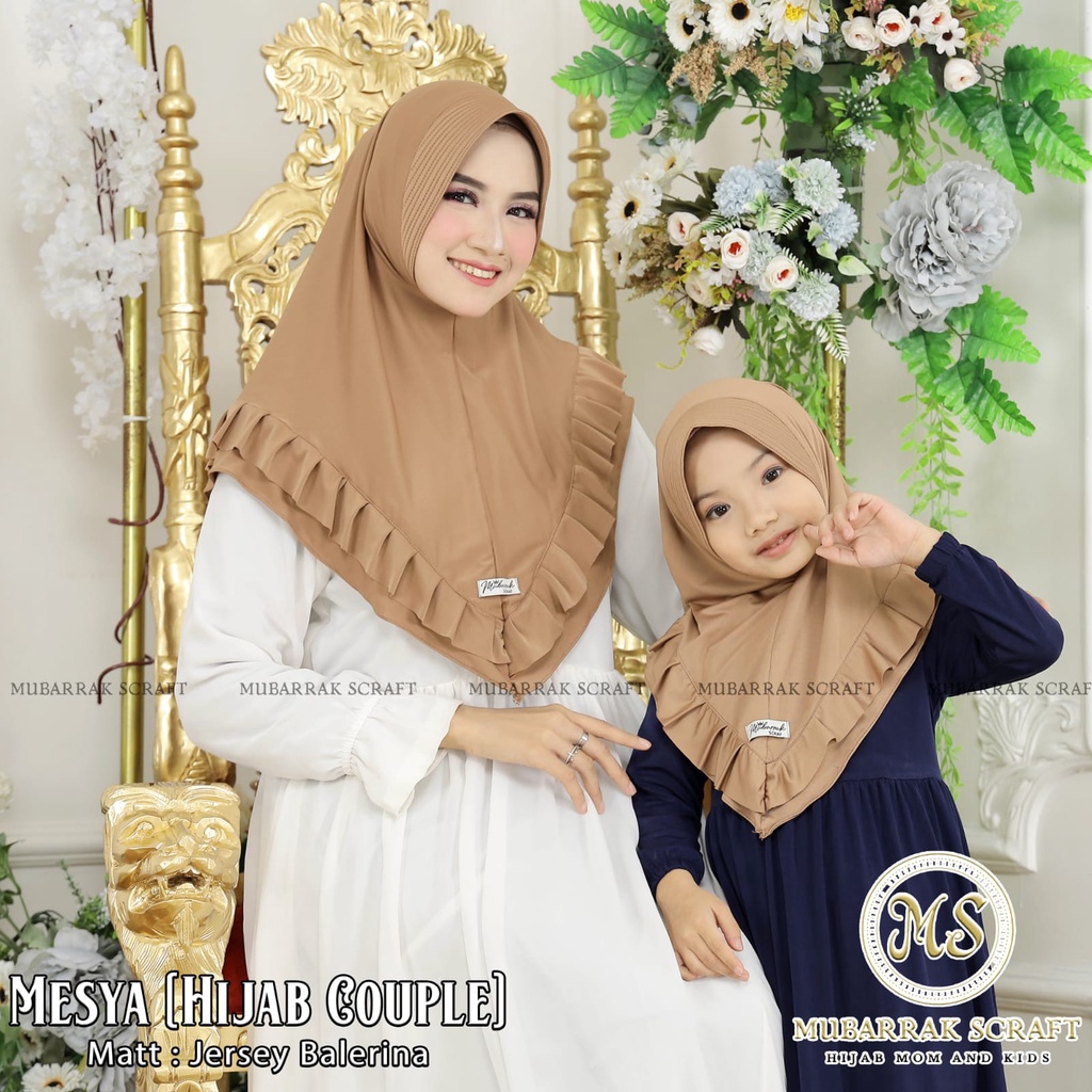 MESYA KERUDUNG COUPLE IBU DAN ANAK - KERUDUNG MOM AND KIDS - KERUDUNG JERSEY IBU - KERUDUNG JERSEY A