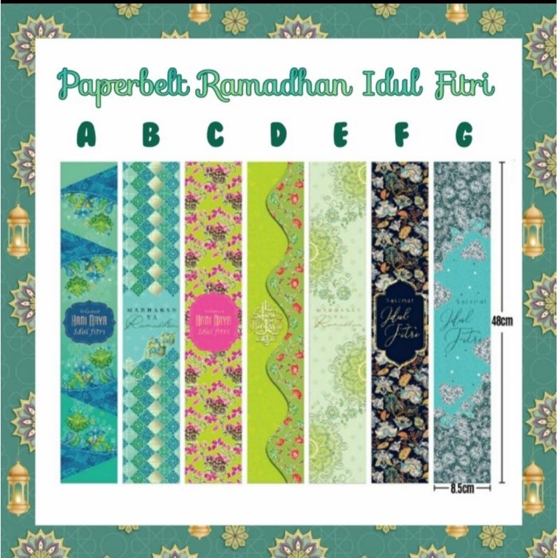 

Paper Belt Idul Fitri Paperbelt Lebaran Eid Mubarak Sleeve Ramadhan Sabuk Label